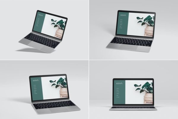 Macbook Air笔记本电脑样机设计模板v3 Macbook Air Laptop Mockup Vol 03