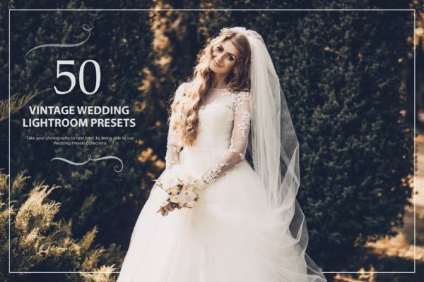 50款复古婚礼Lightroom照片滤镜预设 50 Vintage Wedding Lightroom Presets