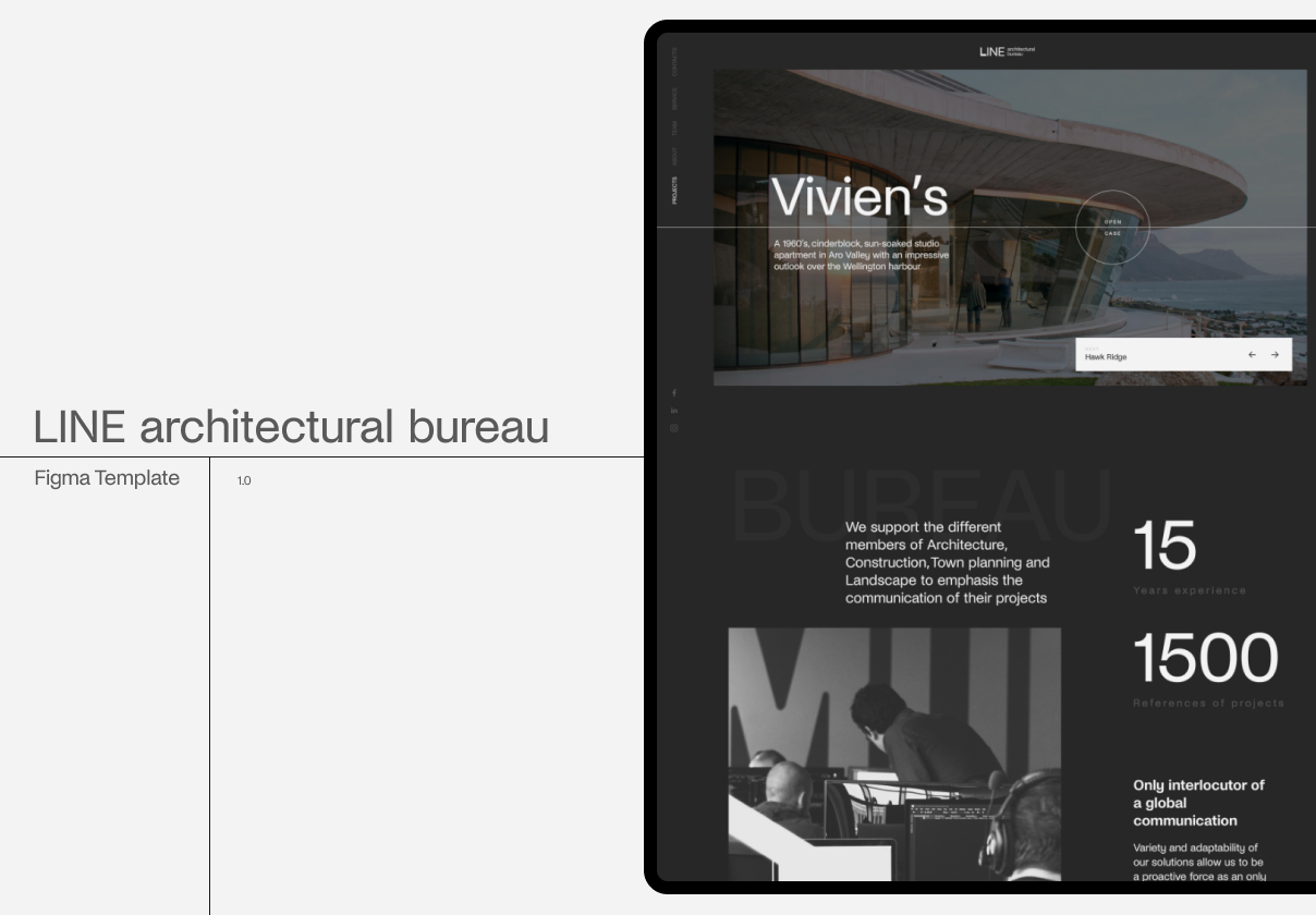 LINE architectural bureau — Figma Template