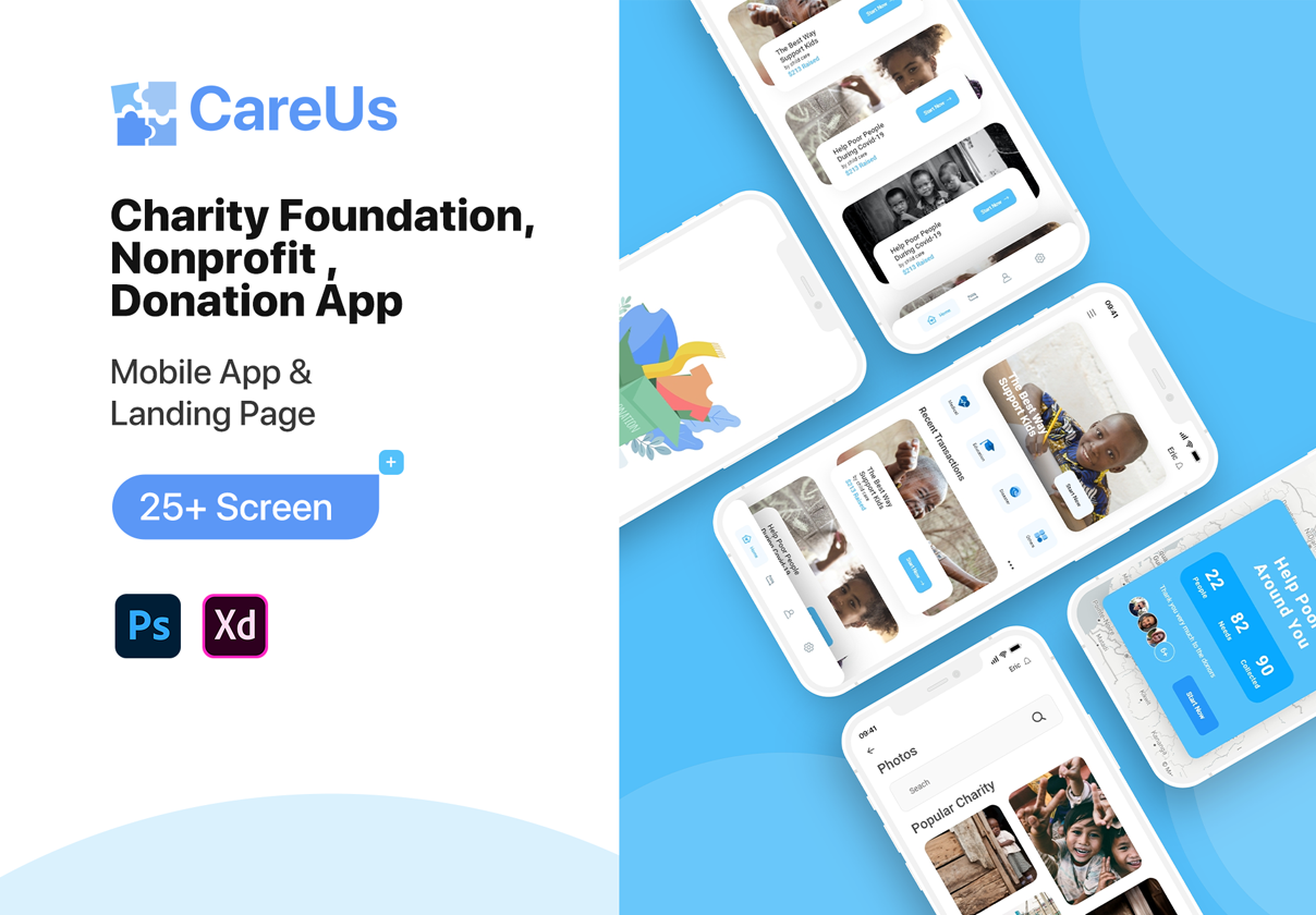 CareUS Charity UI Kit