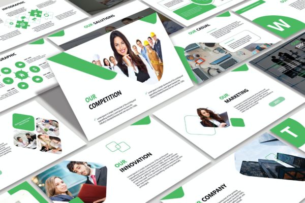 绿色有机商务业务POWERPOINT模板 BUSINESS POWERPOINT TEMPLATE