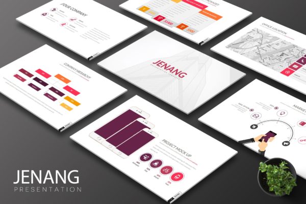 商务大气风格企业宣传Keynote幻灯片演示模板 Jenang – Keynote Template