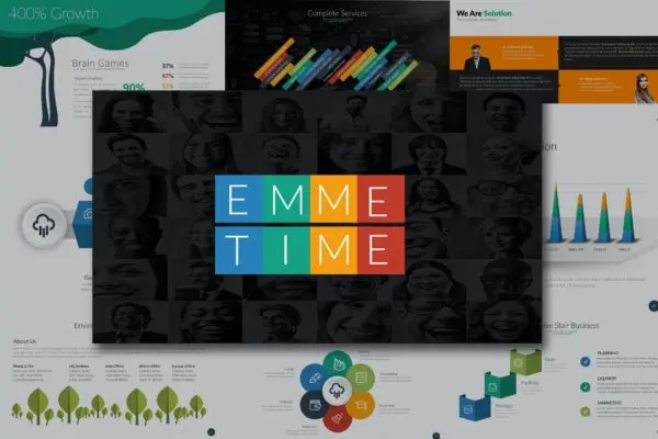 财务管理培训Keynote幻灯片设计模板 EMME Business Keynote