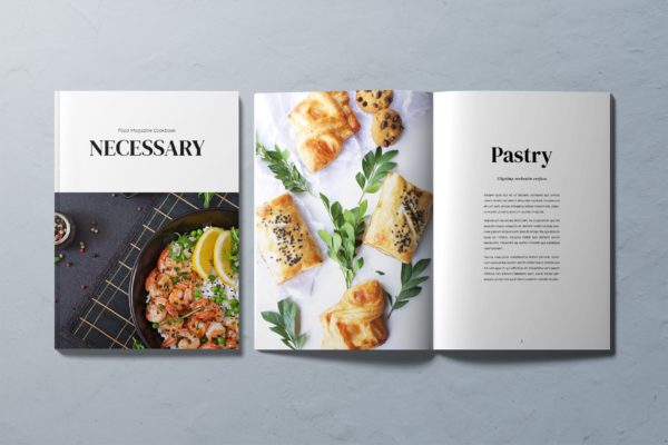 食谱菜谱美食杂志画册设计模板v2 Cookbook