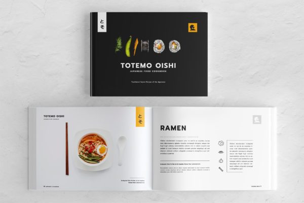 食谱菜谱美食杂志画册设计模板v5 Cookbook