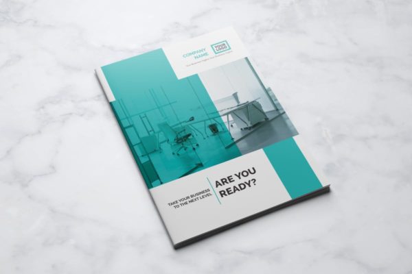 简约企业服务杂志排版设计模板 Clean Business Brochure