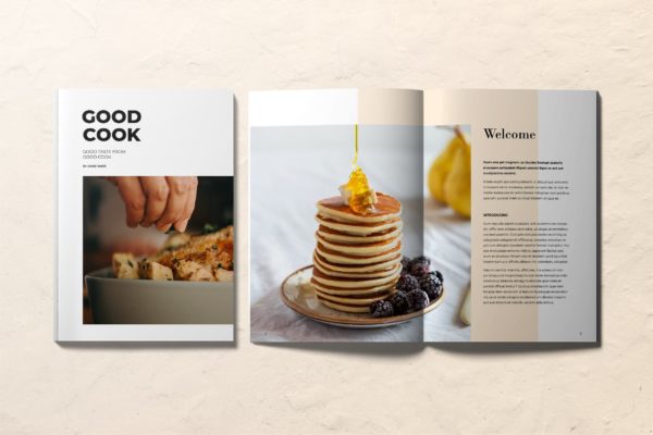 食谱菜谱美食杂志画册设计模板v3 Cookbook