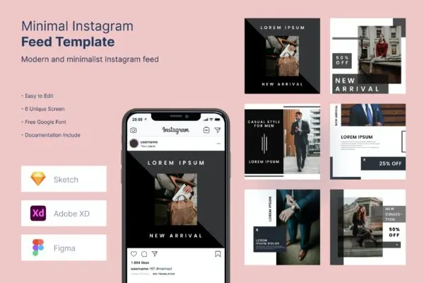 时尚品牌促销推广Instagram帖子社交贴图素材v2 Instagram Post