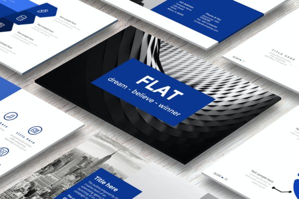销售工作培训演示Keynote模板 Flat Keynote