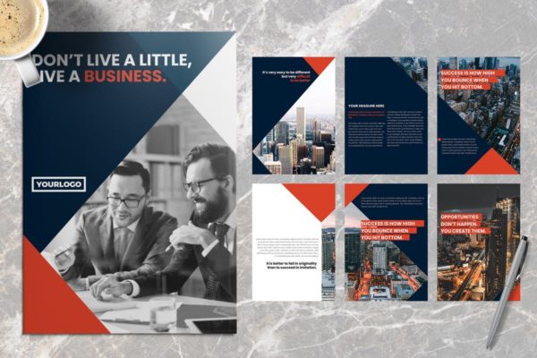 企业文化杂志版式设计模板 Business Brochure