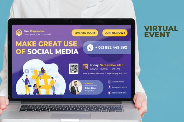 体育赛事活动数字海报传单设计模板v2 Sport Event Digital Poster Flyer