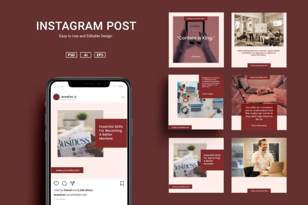 创意商业服务推广Instagram帖子设计社交素材v3.38 VDN Instagram Post v3.38