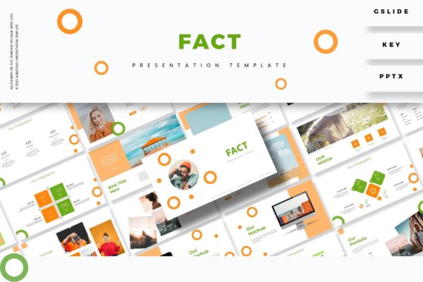 公司产品介绍PPT/Keynote/谷歌幻灯片三合一模板 Fact – Presentation Template
