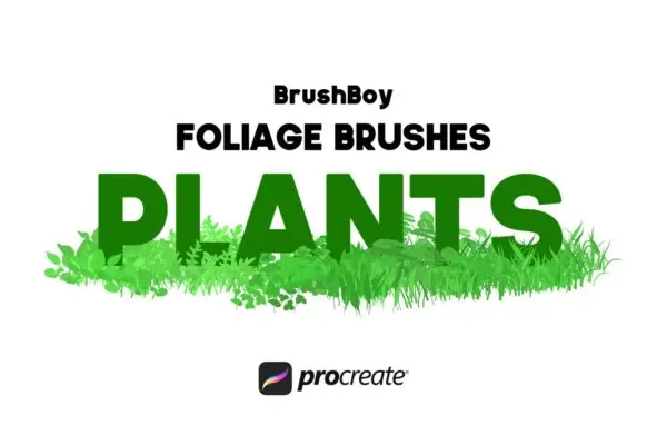 植物叶子Procreate笔刷素材 Procreate Foliage Brushes – Plants