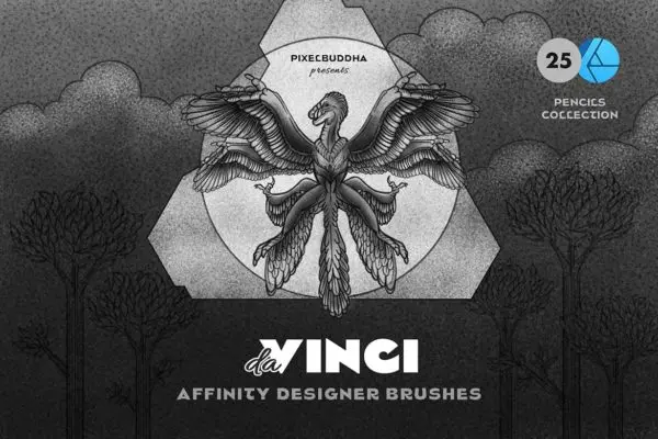 适用于Affinity Designer的石墨铅笔笔刷 Pencil Affinity Designer Brushes