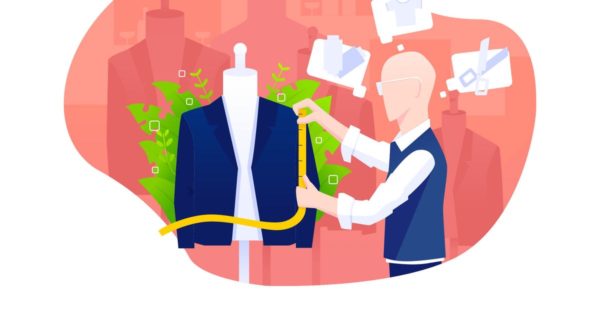 服装定制主题矢量插画设计素材 Tailor – Vector Illustration