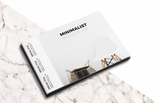 简约风横版杂志设计INDD模板 Clean Business Brochure