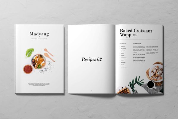 食谱菜谱美食杂志画册设计模板v6 Cookbook