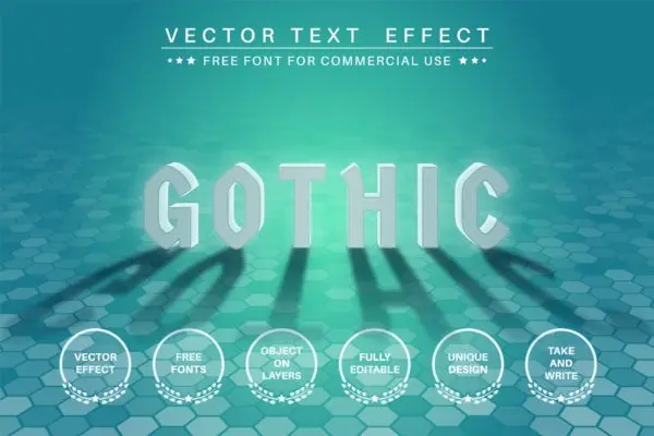 背景灯光文字效果字体样式矢量素材 Back light – editable text effect,  font style