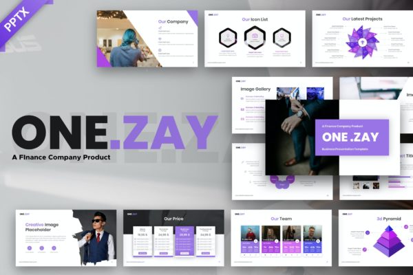 公司财务营收Powerpoint演示模板 One.Zay Finance Powerpoint Presentation Template