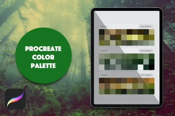 绿色树叶主题Procreate调色板 Procreate Palette – Foliage