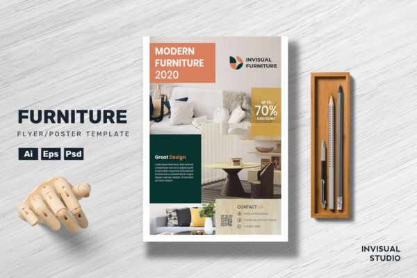 家具产品促销宣传单模板 Furniture – Flyer Template