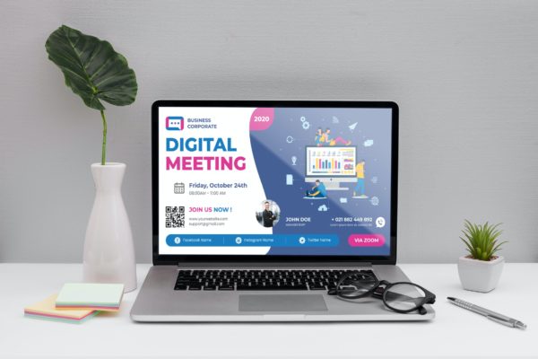 多用途商业活动数字海报传单设计模板v2 Business Event Digital Poster Flyer