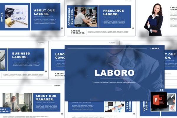 自由职业者主题Powerpoint模板 Laboro – Freelancer PowerPoint Template