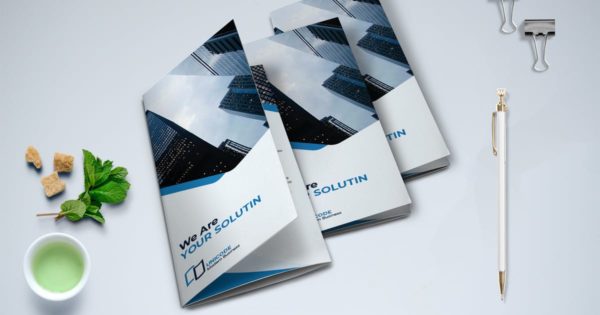 三折页公司业务广告手册设计模板v5 Trifold Business Brochure