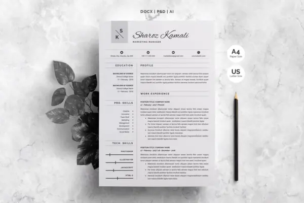 专业简历模板 Resume Template | 4 Pages Pack