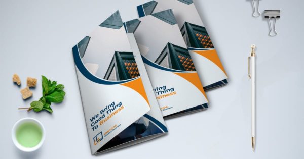 三折页公司业务广告手册设计模板v6 Trifold Business Brochure