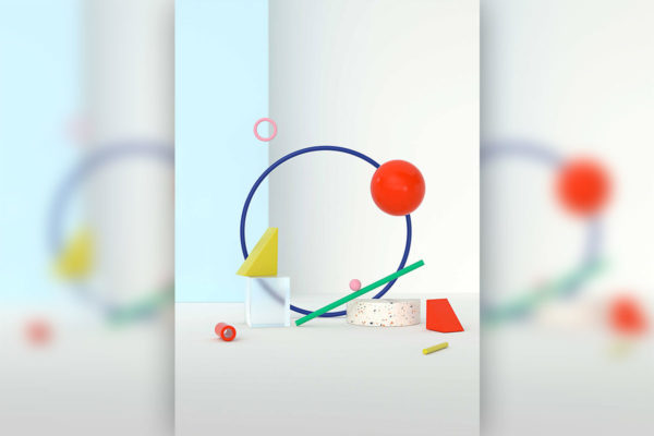 极简场景创意几何元素图片设计韩国素材