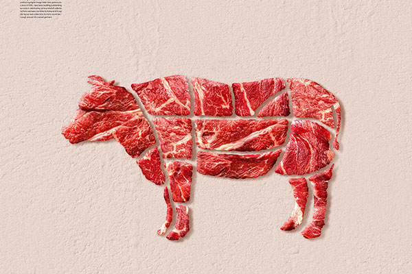 牛排牛肉食品广告海报设计韩国素材