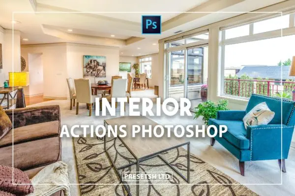 室内摄影照片后期处理PS动作 Interior Photoshop Actions