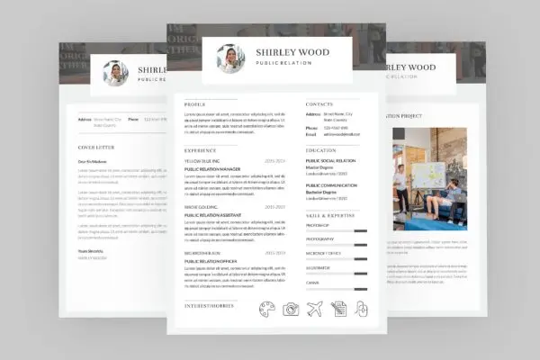 公关专员履历表设计模板 Fairness Resume Designer