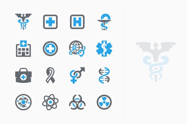 Sympa系列-医疗保健主题矢量图标v1 Medical & Health Care Icons Set 1 – Sympa Series