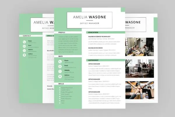 办公室经理职位应聘简历模板 CV Vitality Resume Designer