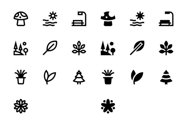 20枚自然主题SVG矢量图标#3 20 Nature Icons #3