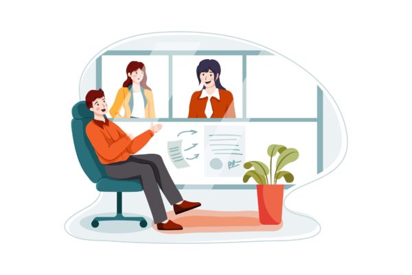 商务会议概念插画矢量素材 Business Meeting Illustration concept