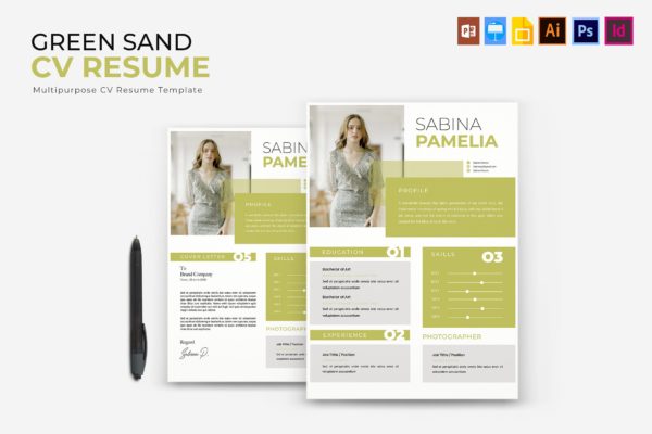 销售顾问/秘书/文职应聘简历设计模板 Sand | CV Resume
