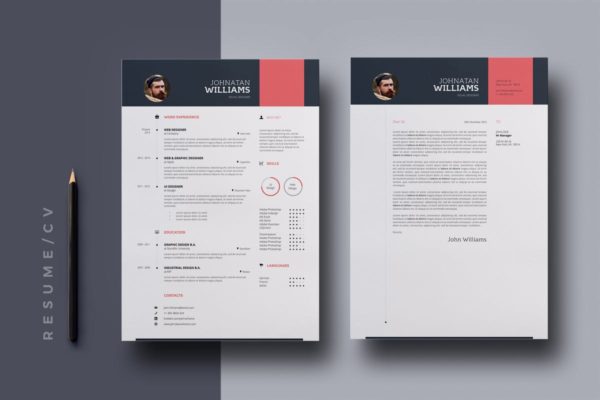 网站运营管理简历&求职信设计模板 Resume and Cover Letter
