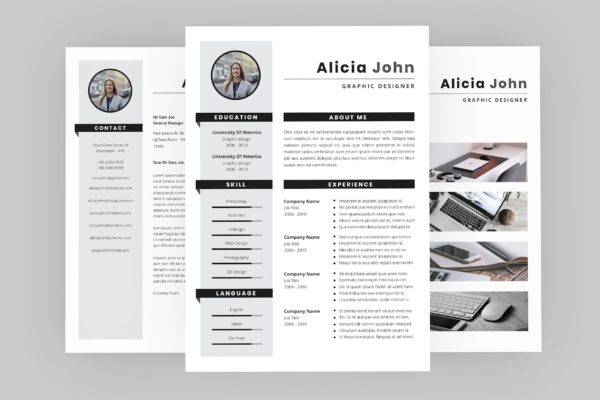 设计师应聘电子简历设计模板 Potentiality Resume Designer