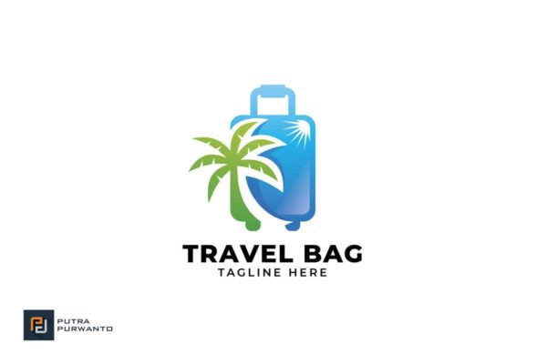 旅行拉杆箱标志Logo设计模板 Travel Bag – Logo Template