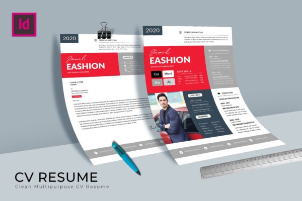 网页设计&开发职位应聘简历设计模板 Civitas CV Resume Template