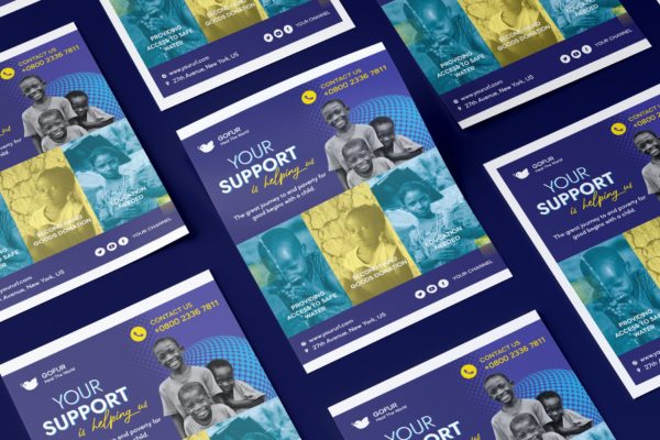 慈善/非盈利公益活动宣传单设计 Charity, Non-Profit Flyer