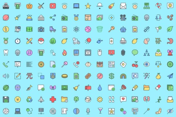1000+UI/UE设计师必备的矢量图标合集 Pioneer Icons