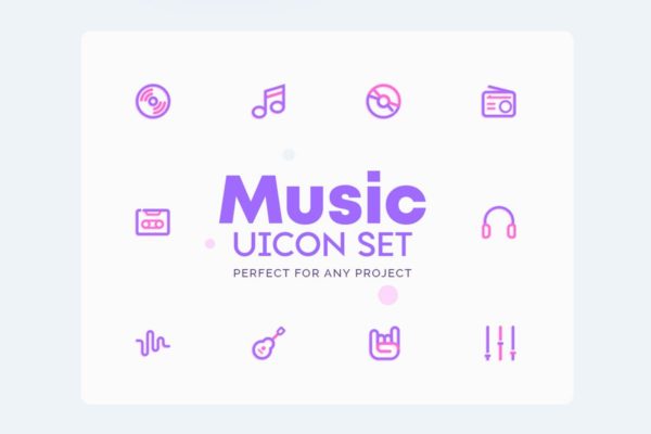 音乐主题UI图标素材 UICON Music Icons