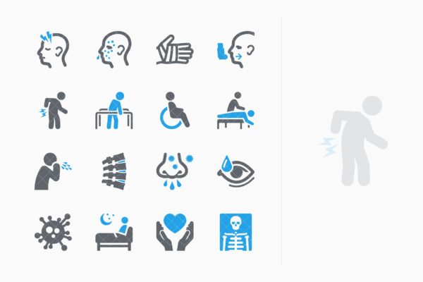 Sympa系列健康状况和疾病主题矢量图标 Health Conditions & Diseases Icons – Sympa Series