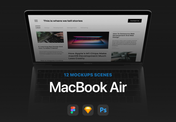 设计森林下午茶：12 个最受欢迎的 MacBook Air笔记本电脑样机