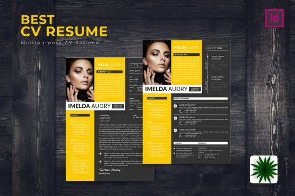自由设计师简历模板下载 Best CV Resume Template